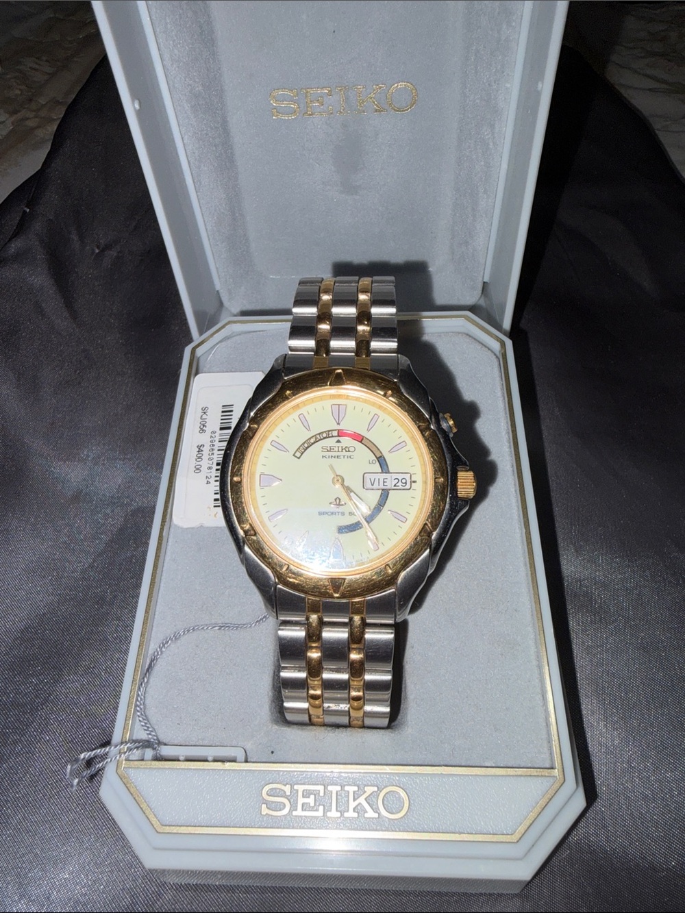Seiko Gold and Silver Men's Sports Bracelet Watch